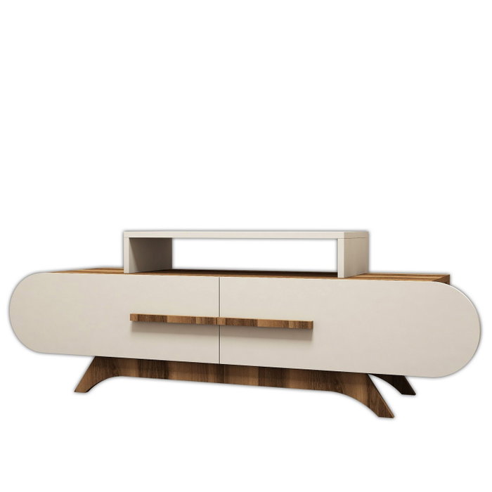 Hanah Home Soporte para TV Nogal y Crema